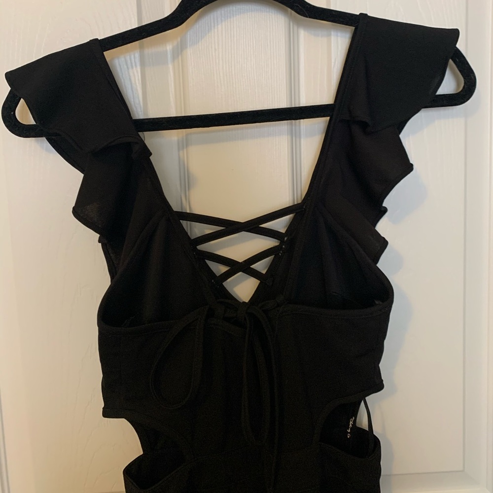 Black Ruffle Sleeve Jumper - Picture 4 of 6
